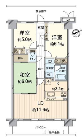 シャルマンコーポ大津のぞみが丘 間取図(平面図) シャルマンコーポ大津のぞみが丘 間取図(平面図)