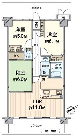 シャルマンコーポ大津のぞみが丘 間取図(平面図) シャルマンコーポ大津のぞみが丘 間取図(平面図)