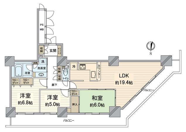ファーストタワー大津MARY 間取図(平面図) ファーストタワー大津MARY 間取図(平面図)