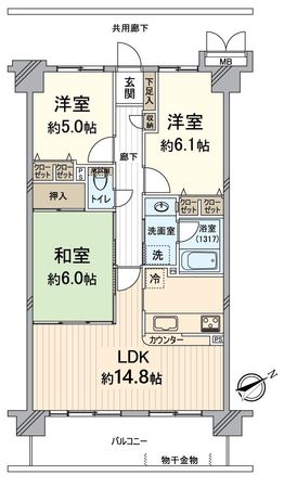 シャルマンコーポ大津のぞみが丘 間取図(平面図) シャルマンコーポ大津のぞみが丘 間取図(平面図)
