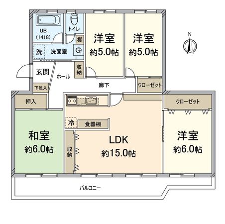 膳所ハイツ 6号棟 間取図(平面図) 膳所ハイツ 6号棟 間取図(平面図)