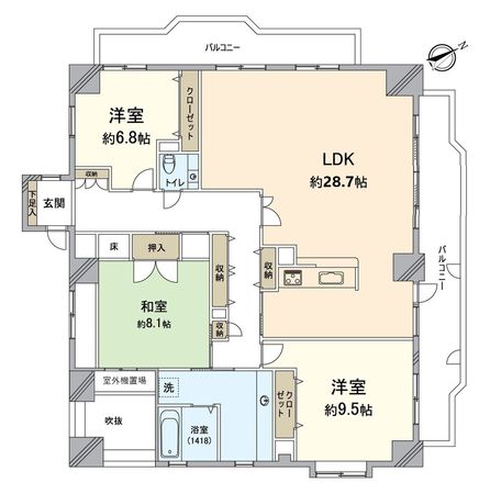 アメニティ膳所 間取図(平面図) アメニティ膳所 間取図(平面図)