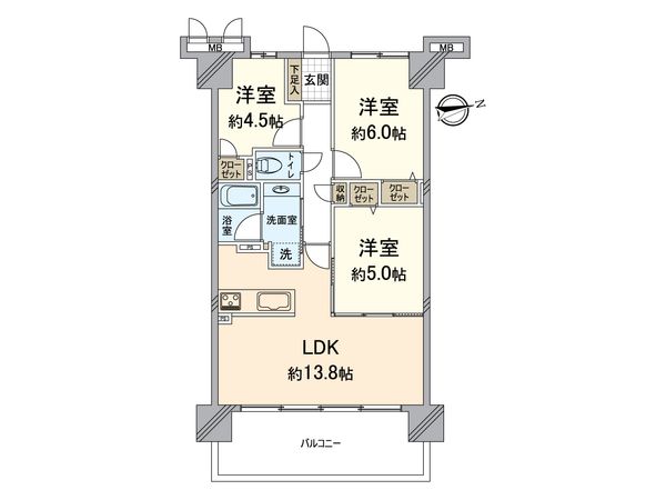 エスリード大津におの浜セントラル 間取図(平面図) 間取図(平面図)