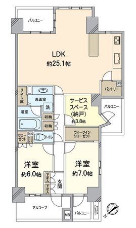 ファインレジデンス南草津 間取図(平面図) ファインレジデンス南草津 間取図(平面図)