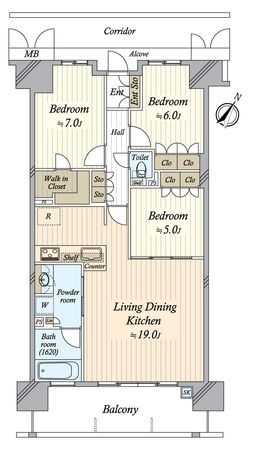 プレサンスレジェンド琵琶湖 間取図(平面図)