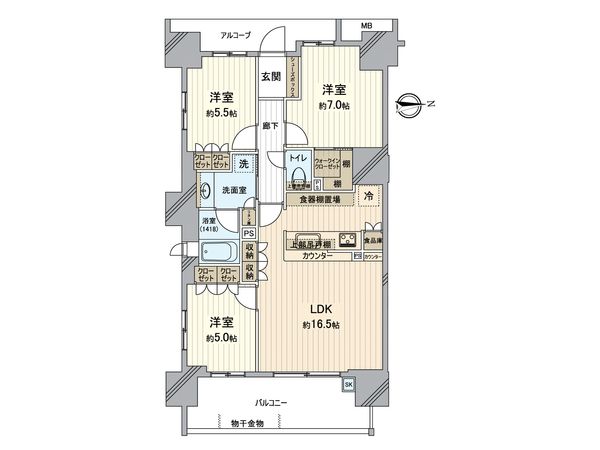 サンクタス大津石山 間取図(平面図) 間取図(平面図)