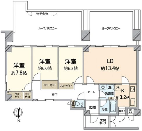 コスモ大津 間取図(平面図) コスモ大津 間取図(平面図)