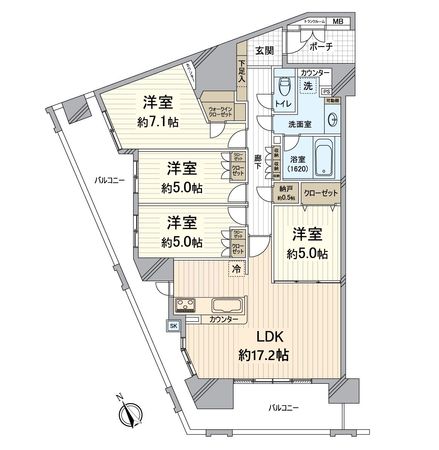 プラウド大津におの浜 間取図(平面図) プラウド大津におの浜 間取図(平面図)