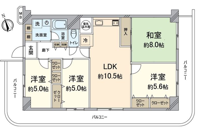 ネオコーポ大津湖城ケ丘 A棟 間取図(平面図) ネオコーポ大津湖城ケ丘 A棟 間取図(平面図)