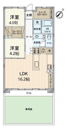 ベルヴィ南草津弐番館 間取図(平面図) ベルヴィ南草津弐番館 間取図(平面図)