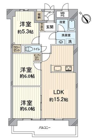 エルシティ草津 壱番館 間取図(平面図)