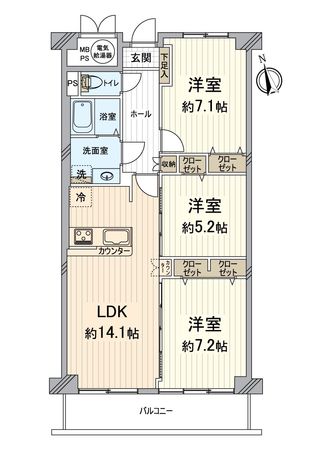 シャルム大津 間取図(平面図) シャルム大津 間取図(平面図)