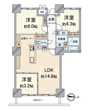 ファーストタワー大津MARY 間取図(平面図) ファーストタワー大津MARY 間取図(平面図)