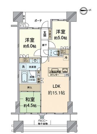 プラウド大津におの浜 間取図(平面図) プラウド大津におの浜 間取図(平面図)
