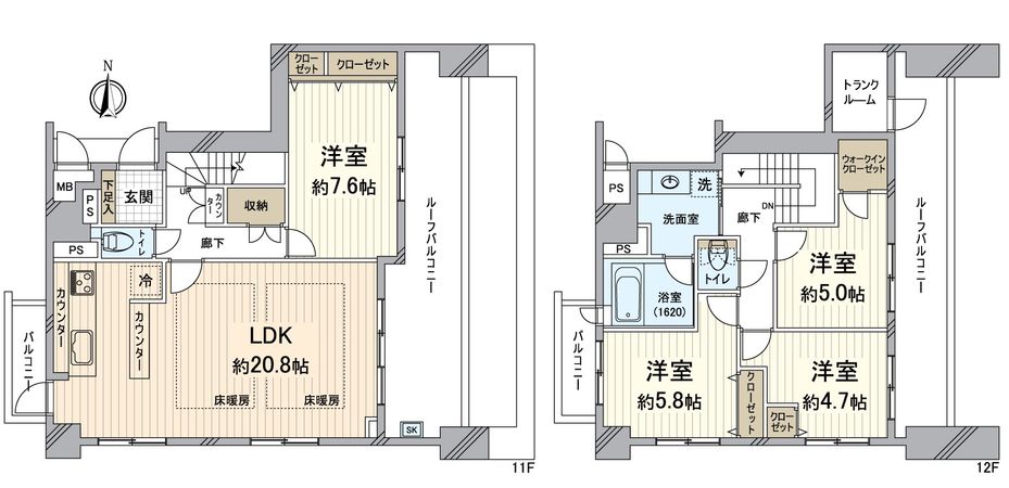 ディネス石山ベルサージュ 間取図(平面図) ディネス石山ベルサージュ 間取図(平面図)