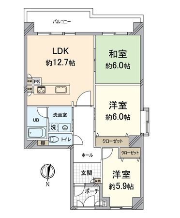 グランドムール膳所 間取図(平面図)