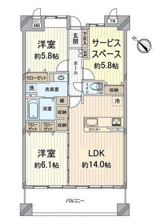 フォルクローレ瀬田 間取図(平面図) フォルクローレ瀬田 間取図(平面図)