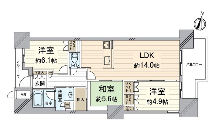 イーグルコートびわ湖大津京 間取図(平面図) イーグルコートびわ湖大津京 間取図(平面図)