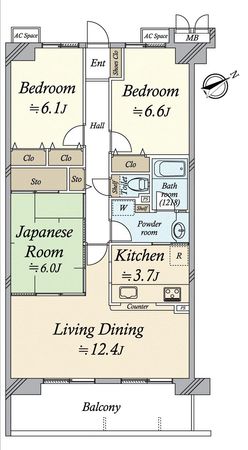 グレーシィ栗東デュオ 間取図(平面図) グレーシィ栗東デュオ 間取図(平面図)