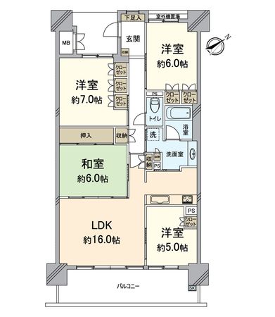 ブランズ西大津 レイクテラス 間取図(平面図) ブランズ西大津 レイクテラス 間取図(平面図)