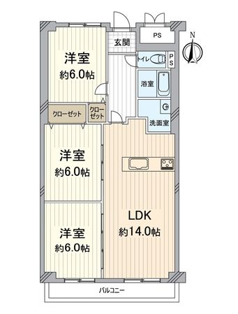 シャルム大津 間取図(平面図) シャルム大津 間取図(平面図)