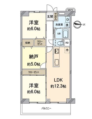 ルネ大津 1号棟 間取図(平面図) ルネ大津 1号棟 間取図(平面図)