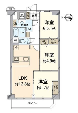 大津スカイハイツ 間取図(平面図) 大津スカイハイツ 間取図(平面図)
