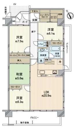 サーパス栗東駅前 間取図(平面図) サーパス栗東駅前 間取図(平面図)