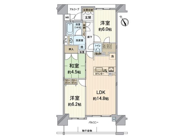 プレサンスロジェ草津駅前 間取図(平面図) 間取図(平面図)