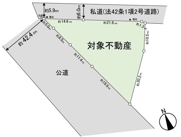 鈎取4丁目 土地 区画図