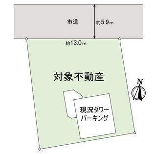 中央二丁目土地(古タワーパーキング) 区画図