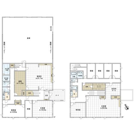 名取市植松ロードサイド事務所倉庫 間取図(平面図)