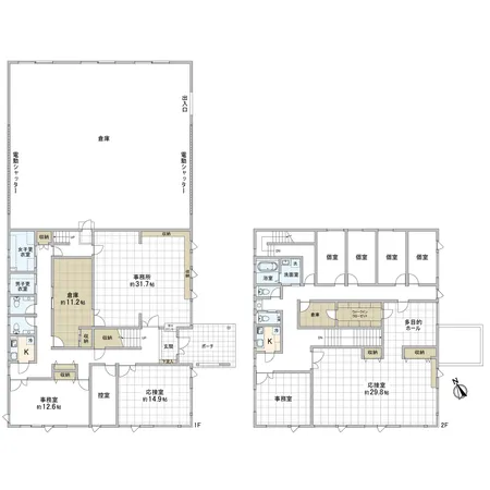 倉庫含めた間取図