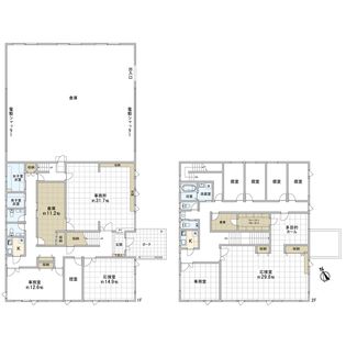 名取市植松ロードサイド事務所倉庫 間取図(平面図)