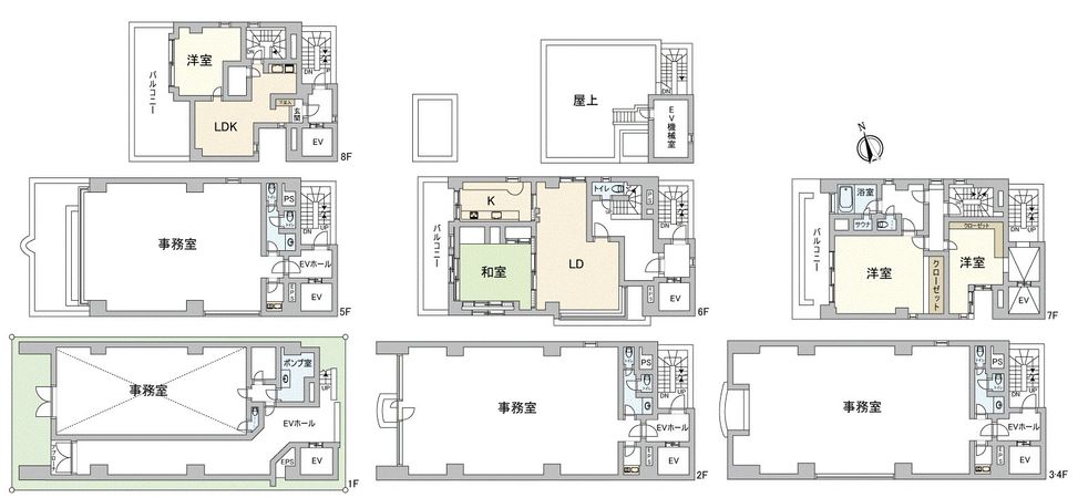 北村ビル 間取図(平面図)