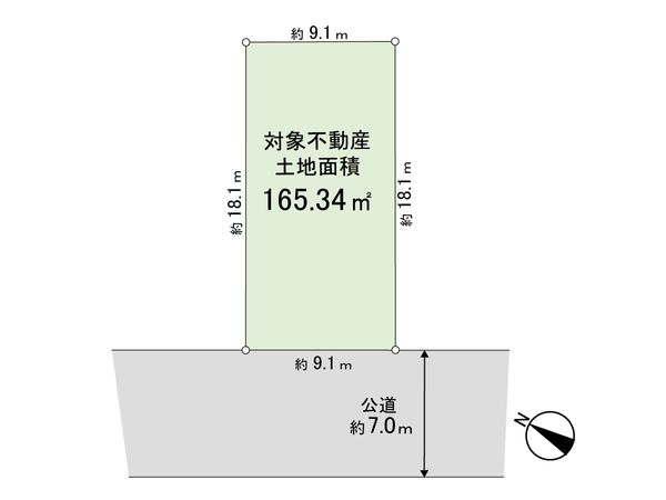 大和市南林間8丁目 古家付土地 区画図 大和市南林間8丁目 古家付土地 区画図