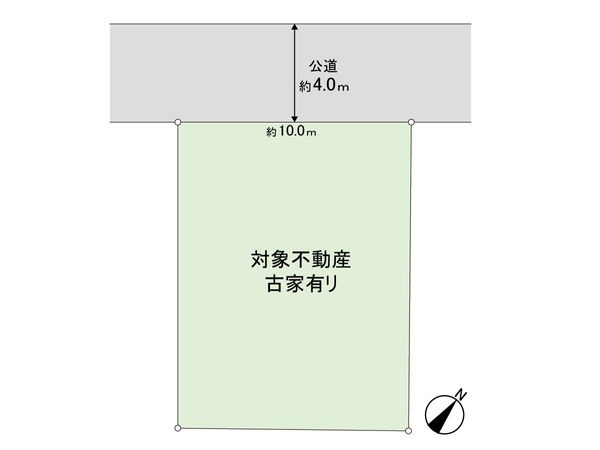 座間市ひばりが丘2丁目 古家付き土地 区画図
