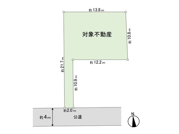 大和市福田 古家付土地 区画図 区画図