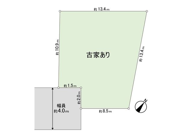 大和市中央林間西5丁目 古家付土地 区画図 区画図