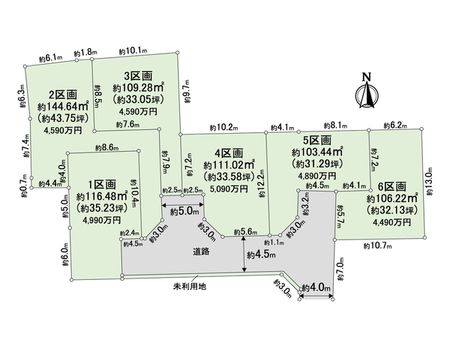 大和市大和東1丁目土地 D区画 地形図