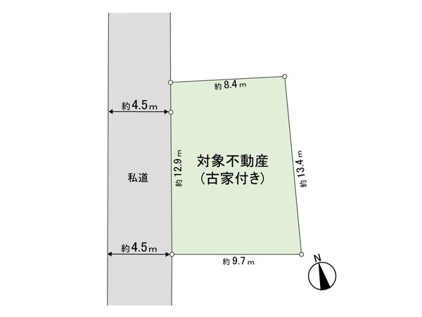 横浜市瀬谷区上瀬谷町 古家付土地 区画図 横浜市瀬谷区上瀬谷町 古家付土地 区画図
