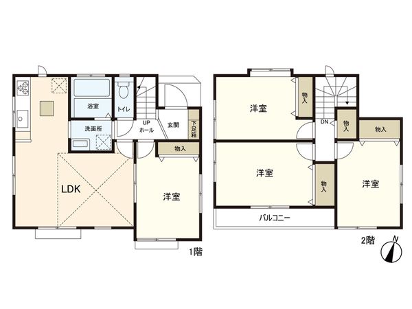 大和市中央林間西6丁目 戸建 間取図(平面図) 間取図(平面図)