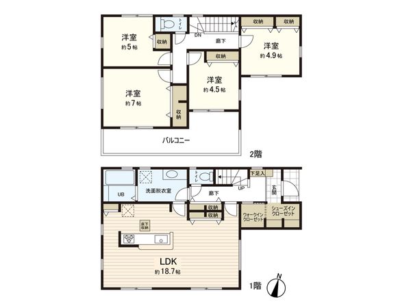 大和市西鶴間7丁目 新築7号棟 間取図(平面図)