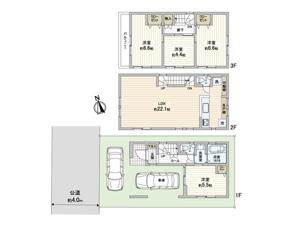 座間市ひばりが丘1丁目 新築B号棟 間取図(平面図) 座間市ひばりが丘1丁目 新築B号棟 間取図(平面図)