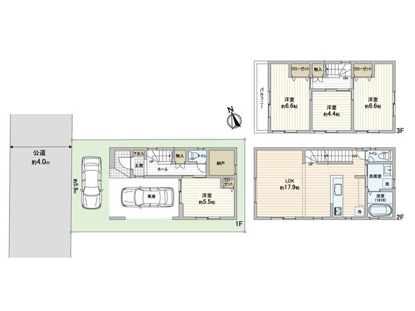 座間市ひばりが丘1丁目 新築A号棟 間取図(平面図) 座間市ひばりが丘1丁目 新築A号棟 間取図(平面図)