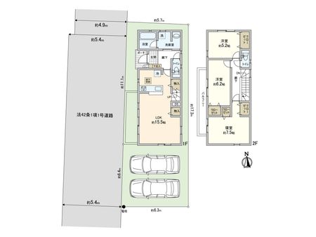 大和市上和田１８１９　新築戸建 間取図