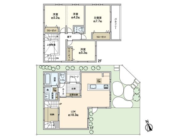 渋谷7丁目 新築戸建 2号棟 間取図(平面図)