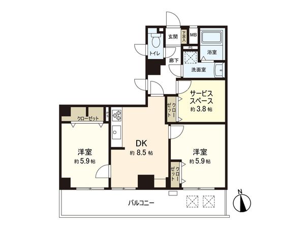 クローバーライフ桜森 間取図(平面図)