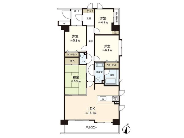 オーベル大和 間取図(平面図) オーベル大和 間取図(平面図)