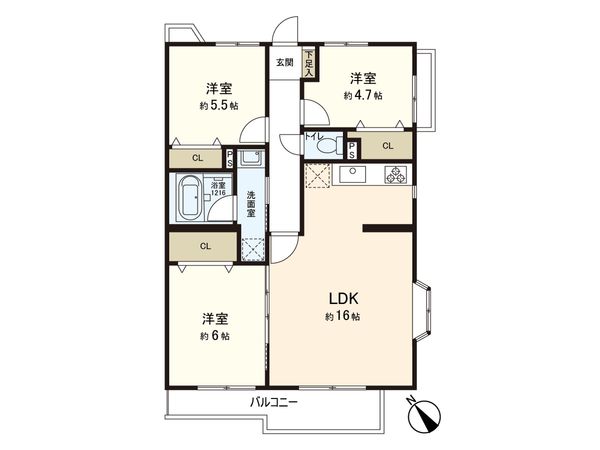 ライオンズマンション中央林間第7 間取図(平面図) 間取図(平面図)
